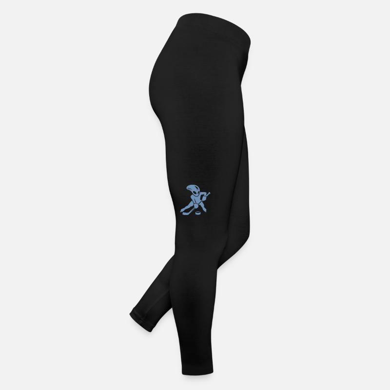 Minimalistische Alien Silhouette Eishockey Frauen Jersey Leggings