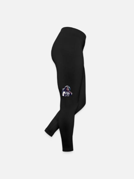 Gorilla astronaut in space - Women’s Jersey Leggings - black - Right