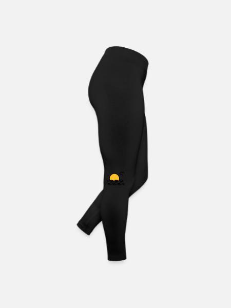 Coucher de soleil - Legging en jersey Femme - noir - Droite