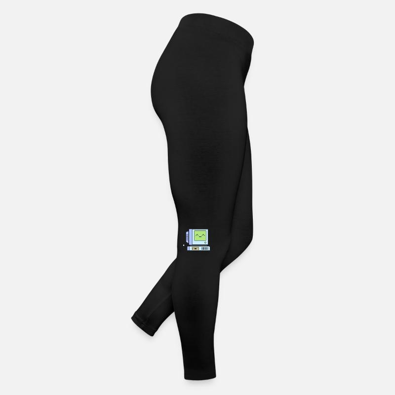 Felice computer retrò Leggings in jersey da donna