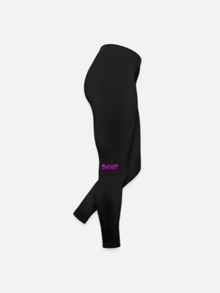 sms chat sprache befestigungen englisch drei 3 drei - Frauen Jersey Leggings - Schwarz - Rechts