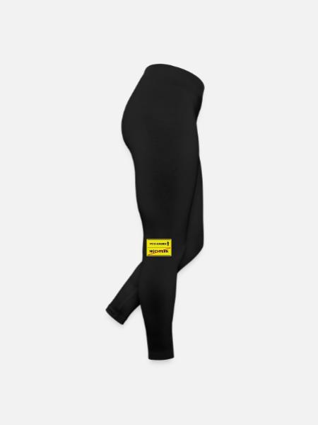 Straßenschild Wochenende geht man feiern - Frauen Jersey Leggings - Schwarz - Rechts