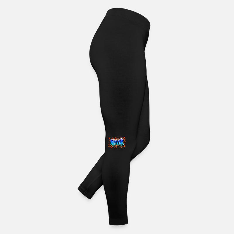 Graffiti NOVAK custom graff print - Women’s Jersey Leggings - black
