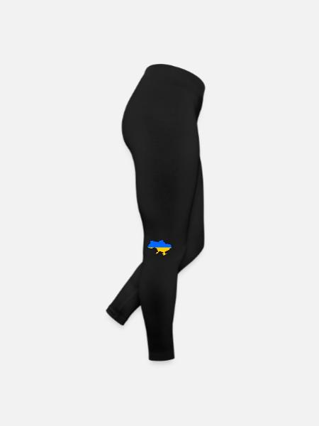 Ukraine - Frauen Jersey Leggings - Schwarz - Rechts