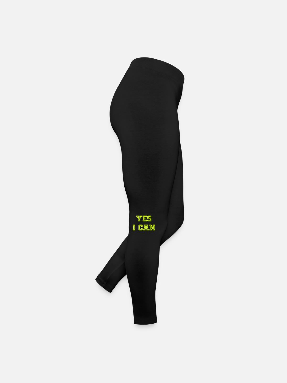 YES I CAN - Women’s Jersey Leggings - black - Right