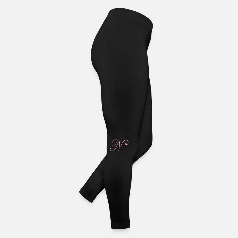 Monogramm N Herz Ranke Frauen Jersey Leggings