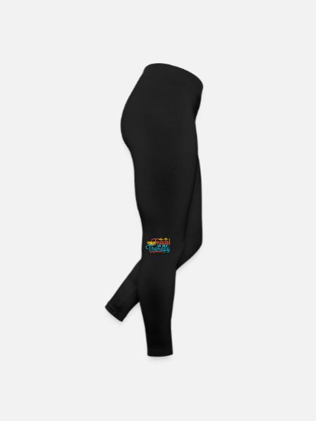Travel Is My Therapy - Frauen Jersey Leggings - Schwarz - Rechts