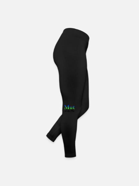 Mut ist der Plan - Frauen Jersey Leggings - Schwarz - Rechts