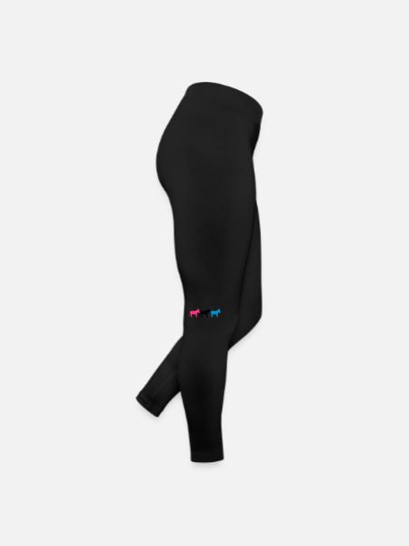 3 friends crew party row donkey horse pony small p - Women’s Jersey Leggings - black - Right
