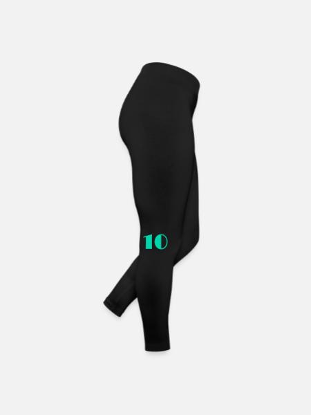10 YEARS. 10TH ANNIVERSARY. BIRTHDAY 10 YEARS. 10 - Women’s Jersey Leggings - black - Right