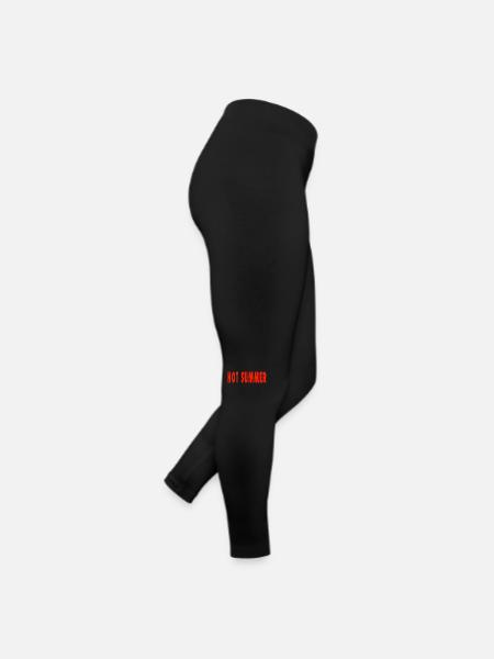 hot summer - Frauen Jersey Leggings - Schwarz - Rechts