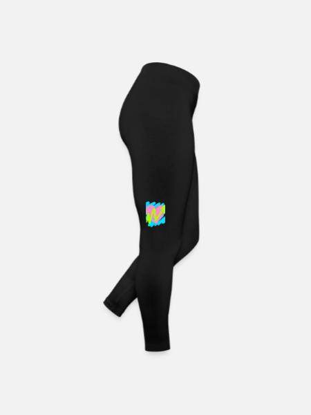 Herz mit Marker - Frauen Jersey Leggings - Schwarz - Rechts