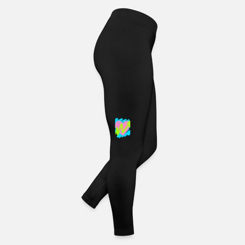 Herz mit Marker - Frauen Jersey Leggings - Schwarz