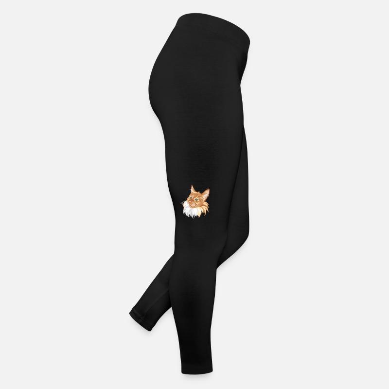 Ginger cat portrait Women’s Jersey Leggings