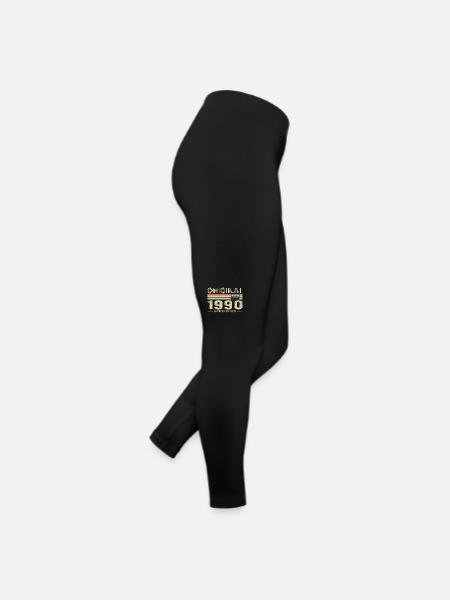 Original 1990 Vintage 1990 Anniversaire Rétro 1990 - Legging en jersey Femme - noir - Droite