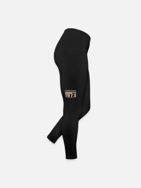 September 1973 Vintage Anniversary September 1973 - Women’s Jersey Leggings - black - Right