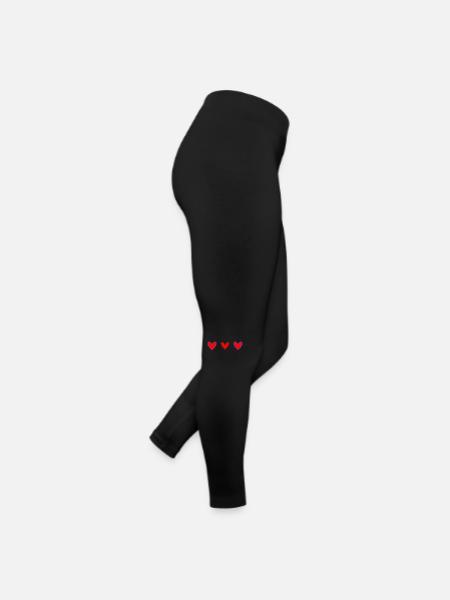 PAAR. GERADE VERHEIRATET. Junggesellinnenabschied. HEILIGER VALENTINSTAG. MARIES - Frauen Jersey Leggings - Schwarz - Rechts
