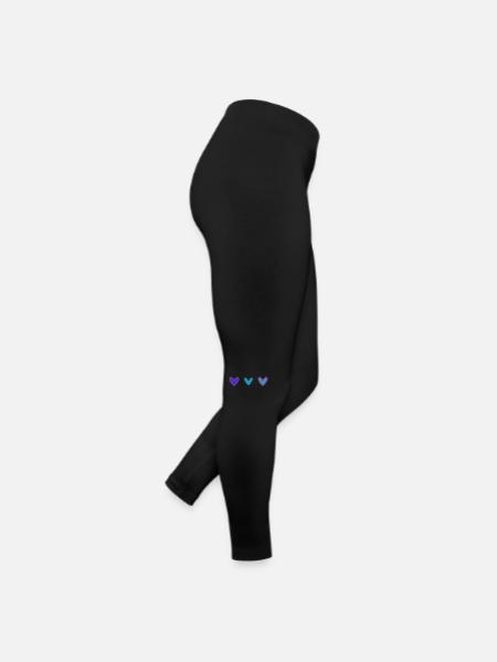 HERZ. PAAR. GERADE VERHEIRATET. Junggesellinnenabschied. HEILIGER VALENTINSTAG. - Frauen Jersey Leggings - Schwarz - Rechts