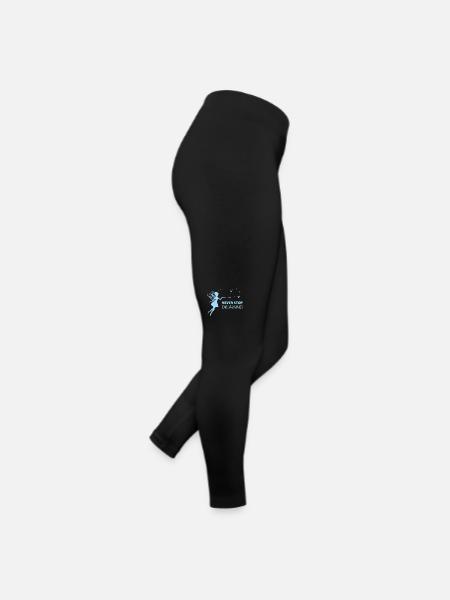 Hör nie auf zu träumen - Frauen Jersey Leggings - Schwarz - Rechts
