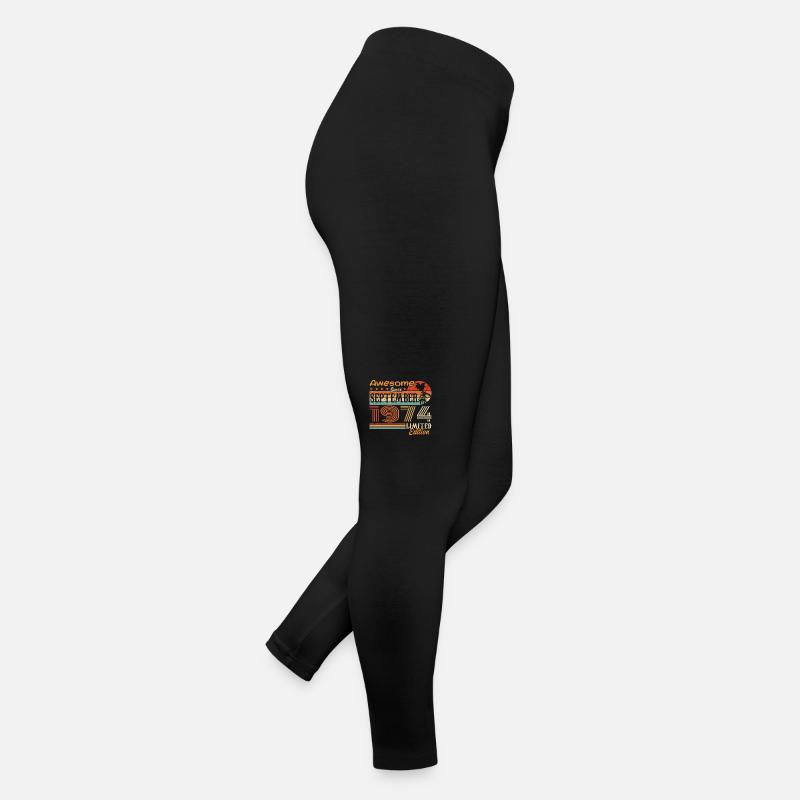 September 1974 - Geburtstag 1974 September Frauen Jersey Leggings