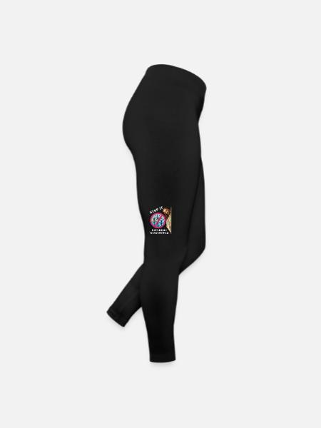 Offshore Windkraft Stopp - Frauen Jersey Leggings - Schwarz - Rechts