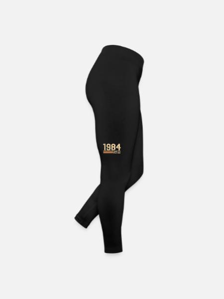 Born in 1984 Birthday - 1984 Vintage 1984 Gift - Women’s Jersey Leggings - black - Right