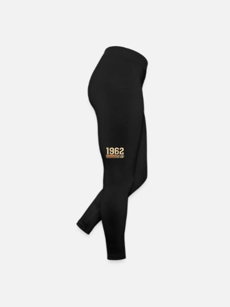 Jahrgang 1962 Geburtstag - Geschenk 1962 Jahrgang 1962 - Frauen Jersey Leggings - Schwarz - Rechts