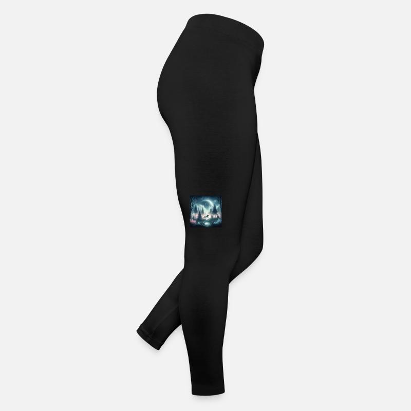 Licorne dans la forêt enchantée Mysticisme au clair de lune Legging en jersey Femme