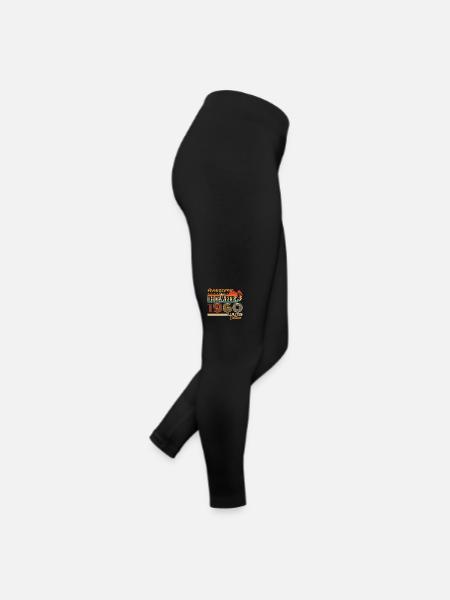 Retro Vintage Legendär Geburtstag Dezember 1960 - Frauen Jersey Leggings - Schwarz - Rechts