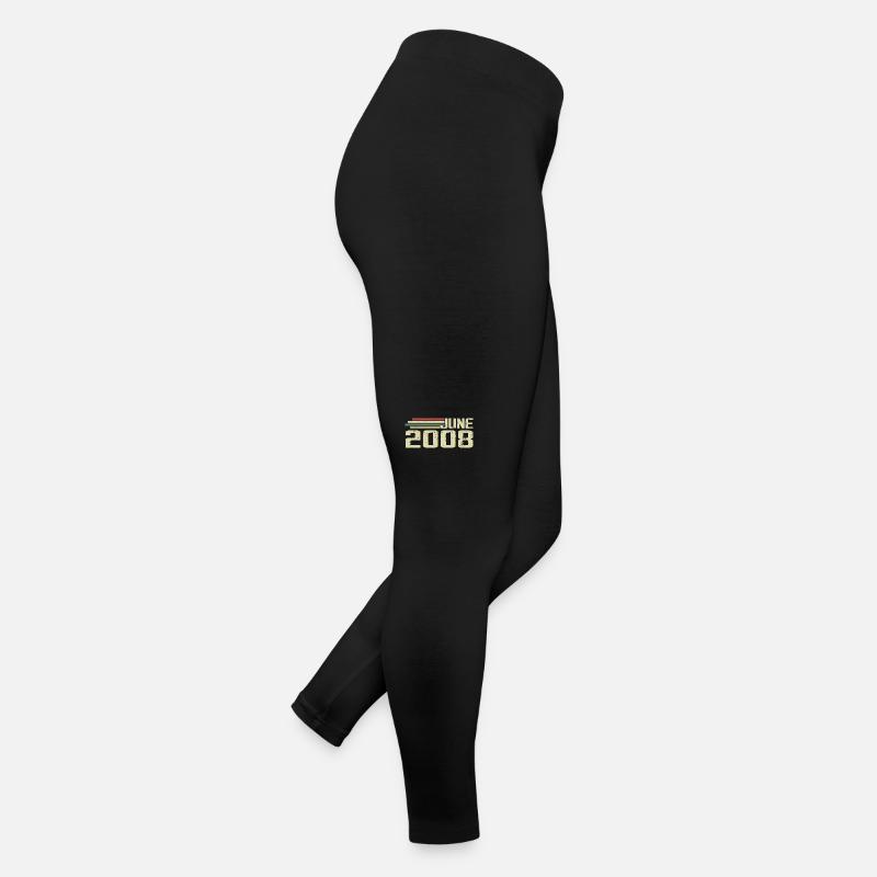 Juni 2008 Jahrestag Juni 2008 Juni 2008 Geburtstag Frauen Jersey Leggings