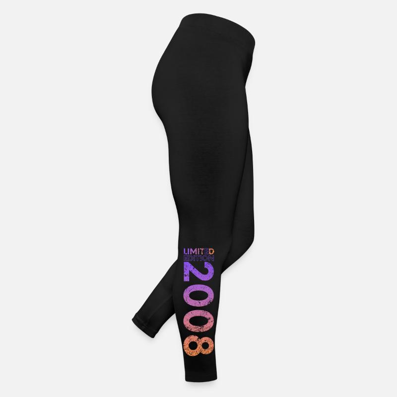 Limited Edition 2008 18. Geburtstag Geschenk Frauen Jersey Leggings