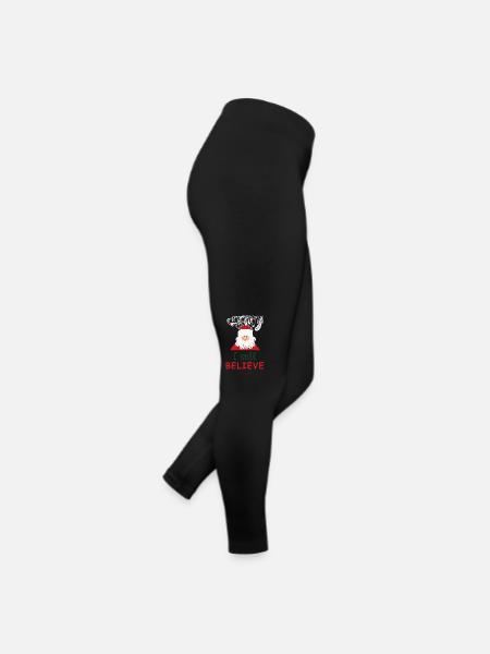 Lustiger Weihnachtsmann. Ich glaube immer noch - Frauen Jersey Leggings - Schwarz - Rechts
