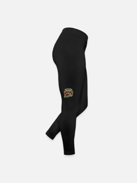 2008 Birthday vintage 2008 retro born in 2008 - Women’s Jersey Leggings - black - Right