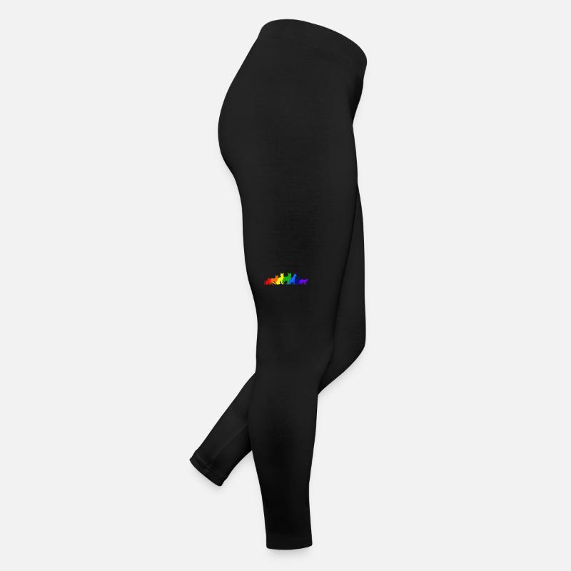 Regenbogen der Katzen - Frauen Jersey Leggings - Schwarz