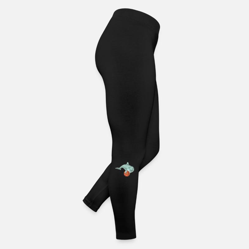 Dauphin avec basket-ball Legging en jersey Femme
