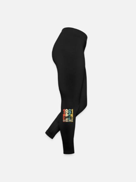 1961 Anniversaire Motard Vintage Cadeau Moto - Legging en jersey Femme - noir - Droite