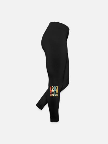 1983 Anniversaire Motard Vintage Cadeau Moto - Legging en jersey Femme - noir - Droite