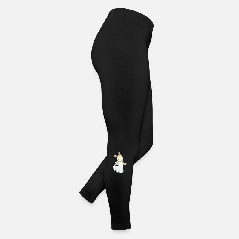 Rabbit as bride with veil Women’s Jersey Leggings