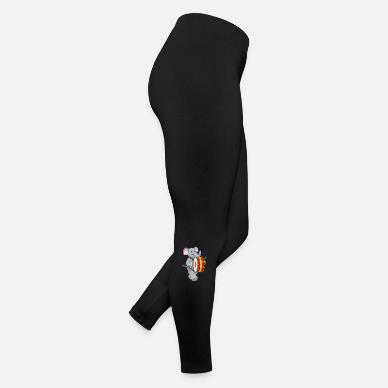 Elephant comme musicien avec tambour Legging en jersey Femme