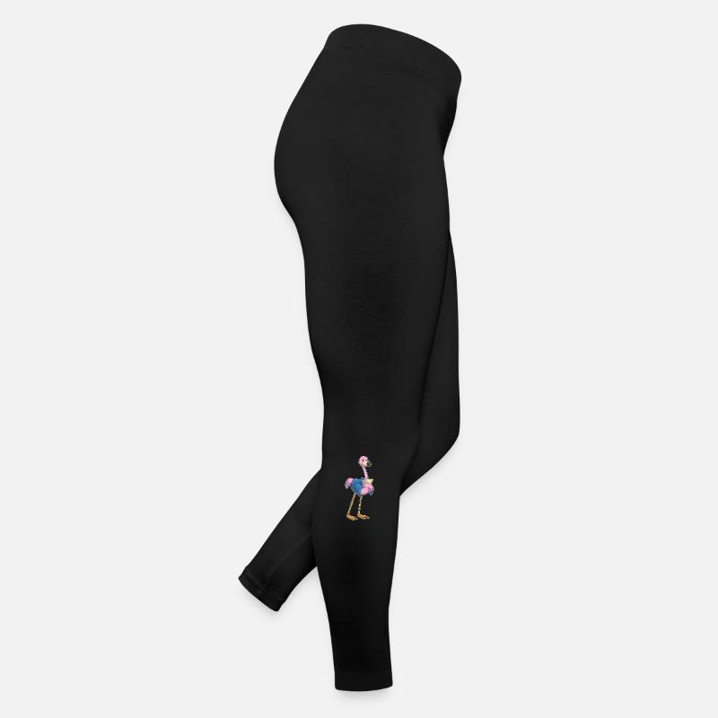 Flamingo als Sekretärin mit Notizzettel Frauen Jersey Leggings