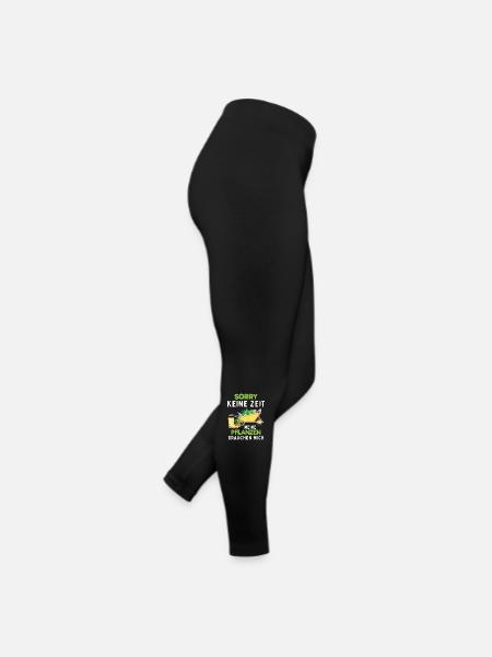 Sorry Keine Zeit Meine Pflanzen Needchen Mich - Frauen Jersey Leggings - Schwarz - Rechts