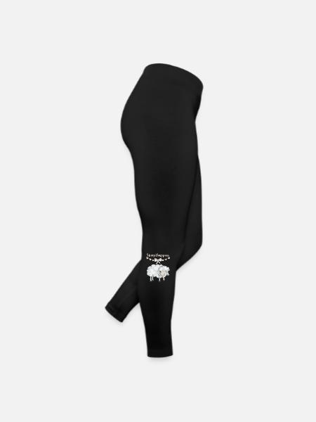 Mouton mouton drôle en disant morsures de mouton, jeu de mots - Legging en jersey Femme - noir - Droite