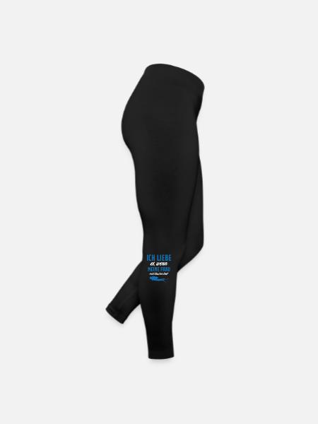 tauchen gehen lässt - Frauen Jersey Leggings - Schwarz - Rechts