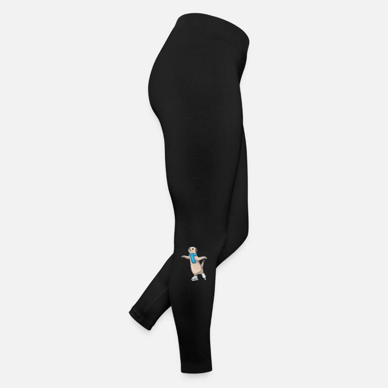 Erdmännchen Eislaufen Schlittschuhe Frauen Jersey Leggings