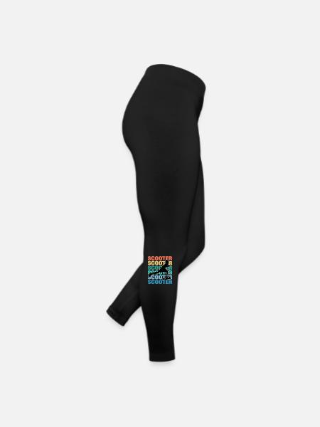Scooter Bunt - Frauen Jersey Leggings - Schwarz - Rechts