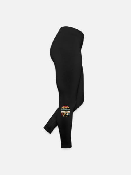 September 1990 Vintage Retro Jubiläumsgeschenk - Frauen Jersey Leggings - Schwarz - Rechts