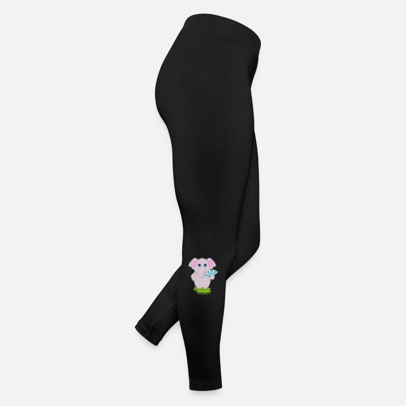 Elephant hand fan Women’s Jersey Leggings