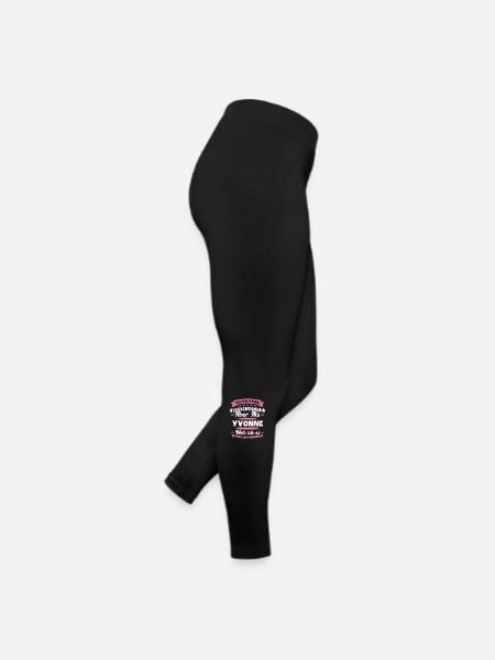 Name Yvonne Vorname Klugscheisserin Namenstag - Frauen Jersey Leggings - Schwarz - Rechts