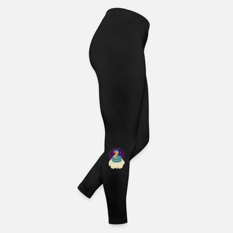 Serpent, Nuit, Étoiles, Nuages Legging en jersey Femme