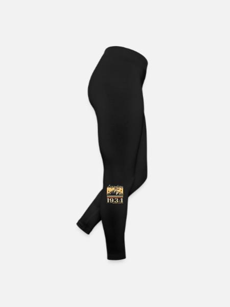 Legendary Since 1934 Vintage Birthday Gift - Women’s Jersey Leggings - black - Right